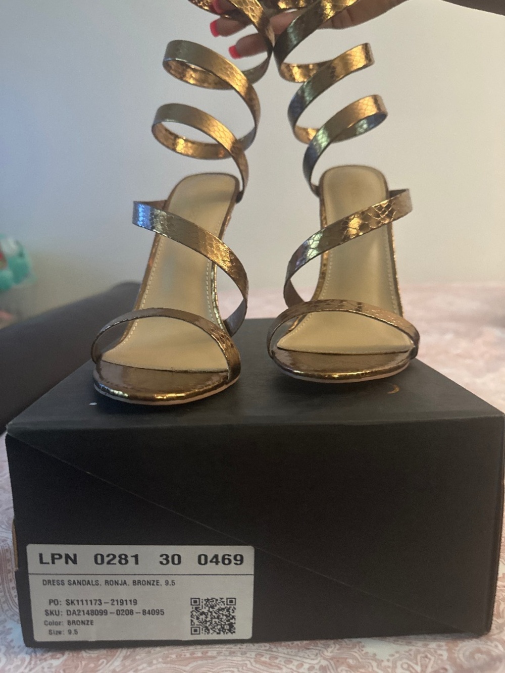Bronze dress sandals
